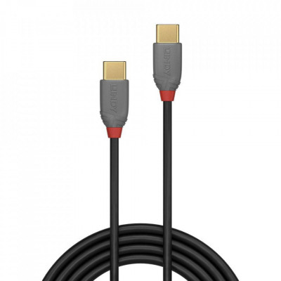 Cablu Lindy 2m USB 2.0 Type-C, Anthra foto