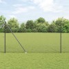 Plasă Sudată cu 13 St&acirc;lpi de Ancorare Gri 1.5x50 m Oțel