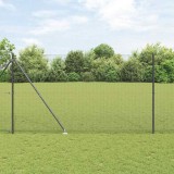 Plasă Sudată cu 13 St&acirc;lpi de Ancorare Gri 1.5x50 m Oțel