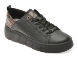 Pantofi sport RIEKER negri, W2602, din piele naturala