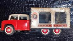 JUCARIE VECHE DIN TABLA (,,Tin Toy&amp;quot;CHINA ANII&amp;#039;70) ,,CIRCUS ANIMAL TRUCK&amp;quot; POZE ! foto