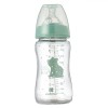 Biberon Sticlă Kikka Boo, Ursuleț, Tetină Silicon, Verde Menta, Capacitate 260ml, Oem