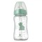 Biberon Sticlă Kikka Boo, Ursuleț, Tetină Silicon, Verde Menta, Capacitate 260ml