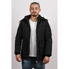 Geaca Lunga De Barbati Porin Neagra Negru 3XL foto