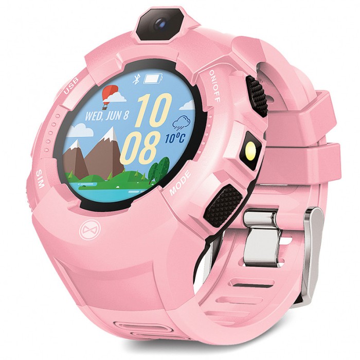 Ceas Smartwatch Forever Kids Care Me KW-400, Localizare GPS / LBS / Wi-Fi, Roz