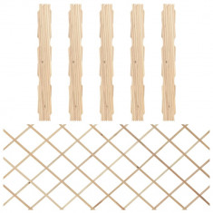 vidaXL Garduri cu zăbrele, 5 buc., 180x80 m, lemn masiv de brad