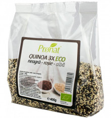 Quinoa 3 X - Amestec de Quinoa Neagra Rosie si Alba Pronat 400gr foto