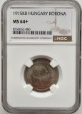 Ungaria - 1 Korona 1915 - MS 64+ Argint