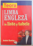 LIMBA ENGLEZA IN LISTE SI TABELE de ANDREI BANTAS , 2003