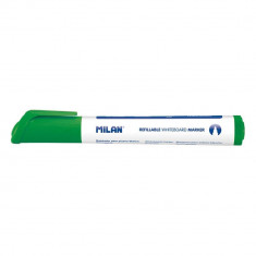 Marker MILAN Reincarcabil Pentru Tabla Magnetica, Verde, Varf 5 mm, Markere, Marker Verde, Markere Verzi, Marker cu Cerneala Verde, Marker Nepermanent