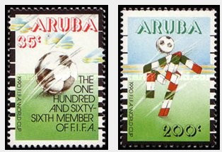 Aruba 1990 - Campionatul Mondial Fotbal, serie neuzata foto