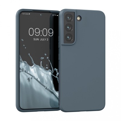 Husa Kwmobile pentru Samsung Galaxy S22, Silicon, Albastru, 56758.202 foto