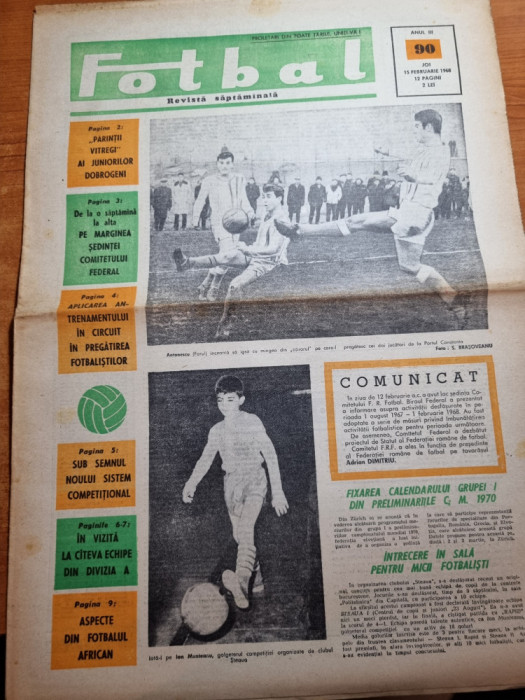 fotbal 15 februarie 1968-art. rapid,targu mures,universitatea craiova