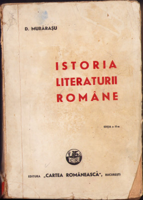 HST C6122 Istoria literaturii rom&amp;acirc;ne de D. Murărașu foto