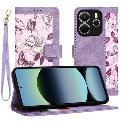 Husa pentru Xiaomi Redmi Note 14 4G (Regional), Techsuit, FlipCraft, Mov foto