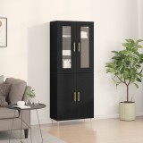 VidaXL &Icirc;nălțător Stejar Negru 69.5x34x180 cm Lemn Prelucrat