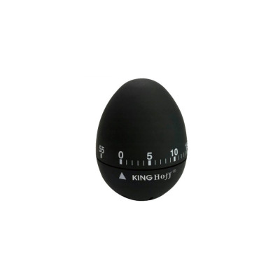 Cronometru de bucatarie tip ou, 60x75 mm, 60 minute, negru Kinghoff foto