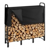 Suport de lemne, Vivatechnix 1220 &times; 320 &times; 1180 mm, Otel, Negru, Husa impermeabila
