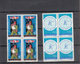 ROMANIA 1980 LP 1015 LP 1016 BLOCURI DE 4 MNH, Nestampilat