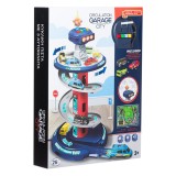 Set de joaca Garaj Auto Pista Circulara cu Turn de Control cu Sunet &amp; Lumini - 26 piese