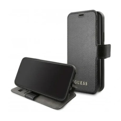 Husa Book Guess Iridiscent pentru iPhone 12 Mini Black foto