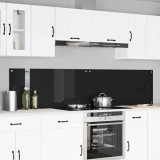 VidaXL Spate de bucătărie 2 pcs Negru 110 x 50 cm sticlă securizată 3415495