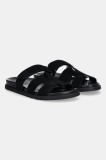 Answear Lab papuci din piele culoarea negru