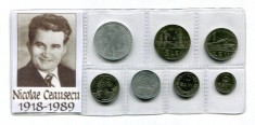t742 ROMANIA RSR SET MONEDE INFOLIATE NICOLAE CEAUSESCU