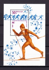 ✅( C46 ) U.R.S.S. / Rusia 1980 ,&quot; J.O. de iarna - Lake Placid &quot;, Mi. 4920 , colita 143 ,MNH
