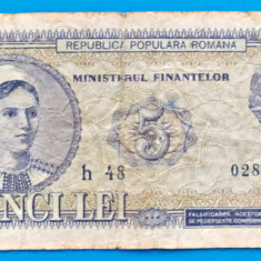 ROMANIA 5 LEI 1952 STARE BUNA SPRE FOARTE BUNA