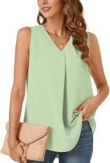 Bluza casual fara maneci pentru femei Bestbee, decolteu in V, XL - OUTLET