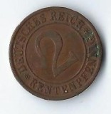 Moneda 2 reichspfennig 1924 J - Germania