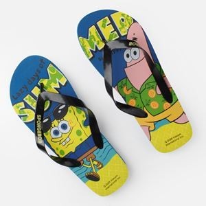 Slapi cu model Sponge Bob, Albastru, pentru Barbati, CMCLASS