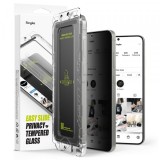 Folie de protectie Ecran Privacy Ringke Easy Slide pentru Samsung Galaxy S25 S931 / S24 S921, Sticla Securizata, Full Glue, Set 2 bucati