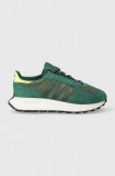 adidas Originals sneakers din piele &icirc;ntoarsă RETROPY culoarea verde