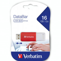 Memorie USB VERBATIM DATABAR 16GB USB2.0 RED 49453 foto