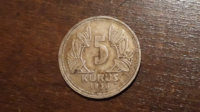 Turcia - 5 kurus 1938.