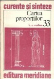 Cartea Proportiilor H. R. Radian Editura Meridiane 1981 Carte Romana Literatura Clasic Eseistica