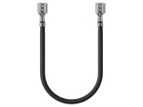Cablu cu terminale crimpate plat, negru, 0,2m, mamă - QOLTEC