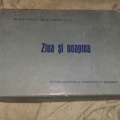joc vechi Ceausist,Material Didactic,ZIUA SI NOAPTE 1963,15 planse,T.GRATUIT