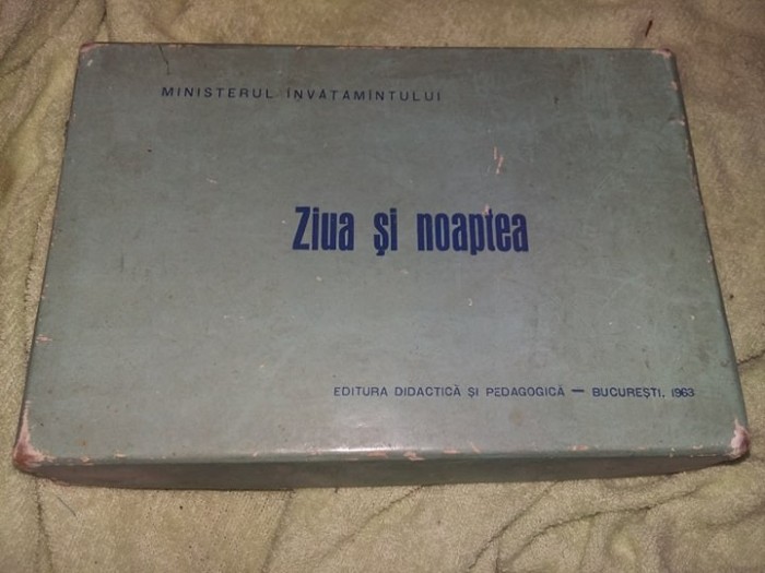 joc vechi Ceausist,Material Didactic,ZIUA SI NOAPTE 1963,15 planse,T.GRATUIT