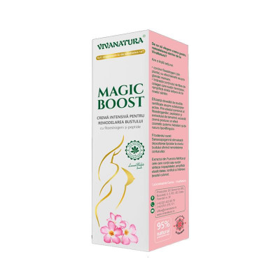 Crema Intensiva pentru Remodelarea Bustului cu Fitoestrogeni si Peptide Magic Boost 145 mililitri Viva Natura foto