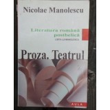 PROZA. TEATRU - NICOLAE MANOLESCU