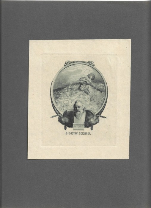 PM473N Ex-libris dr Gustav Teichner de Franz Von Bayros, heliogravură, cca 1910