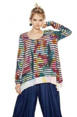 Bluza cu dungi multicolore Aretha, Marimea L, Desigual foto