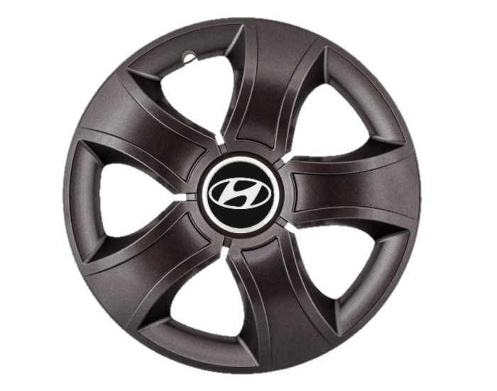 Set 4 capace roti Bis Negru R16 pentru gama auto Hyundai