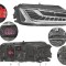 Far Audi A8 (D4/4f), 11.2013-, fata, Dreapta, cu lumini pentru curbe; cu high-beam headlights masking function; cu LED daytime running light; LED; el