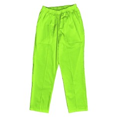 Pantaloni Medicali cu Elastic Pe Stil, Verde Lime - L, talia-1-100cm