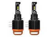 Set 2 Becuri Auto LED H15, Canbus, 20000LM, 200W, 6500K, Plug and Play, Lumina Alba Pura, Design Identic cu Halogenul de Fabrica, Anti-Orbire AutoREY&reg;