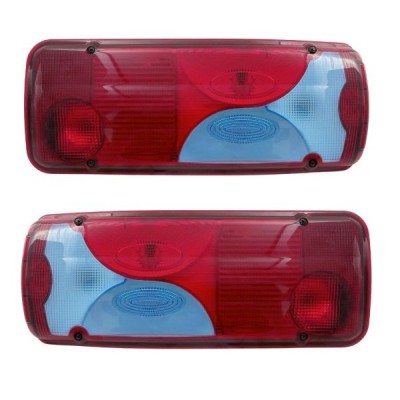 2 x Lumina Lampa din Spate Albastru Rosu pentru Mercedes Sprinter,Man,Scania,Vw Crafter cu Priza foto